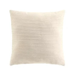 Cuscino quadrato in flanella in rilievo (45 x 45 cm) Nils Ecru