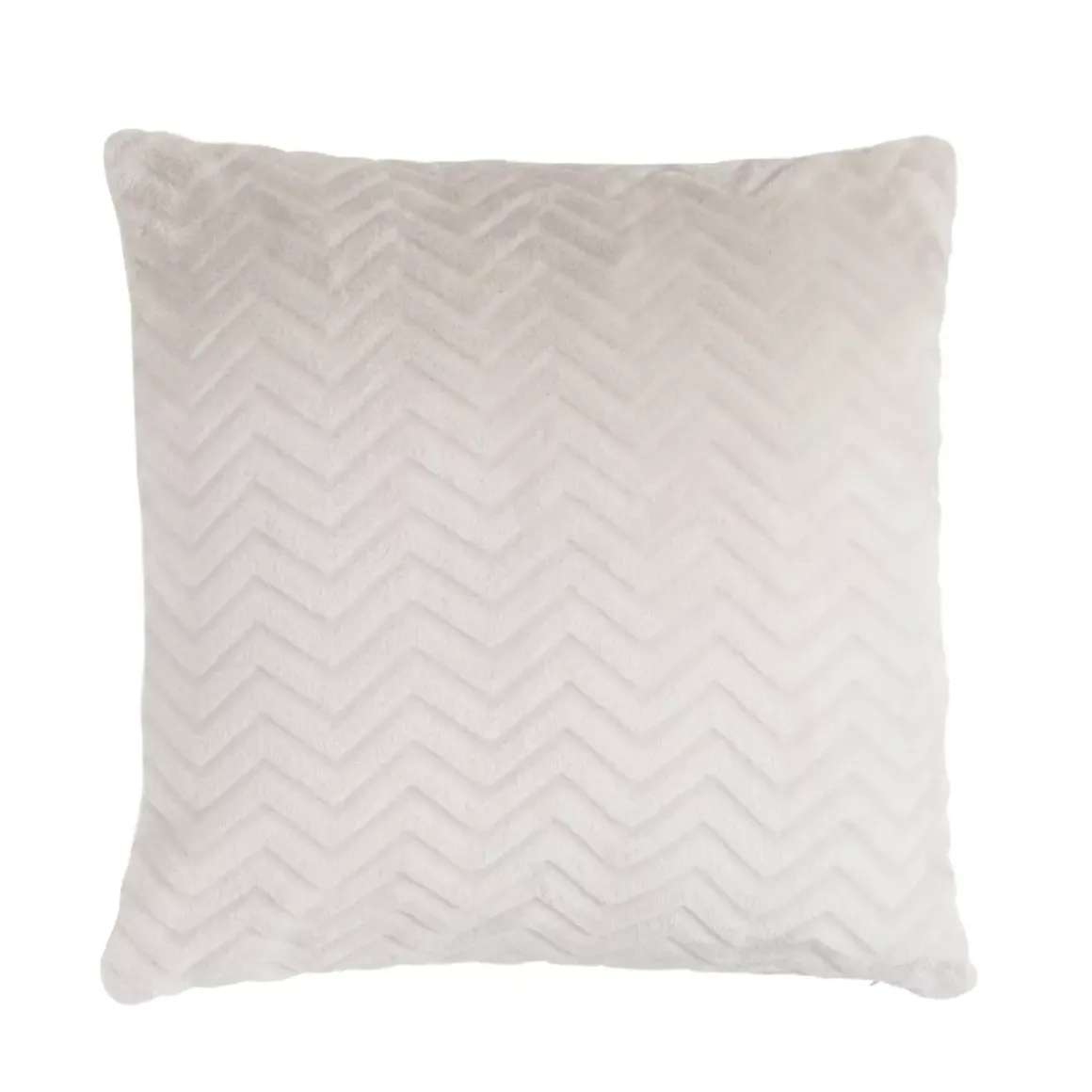 Cuscino quadrato in flanella (45 x 45 cm) Zag Beige