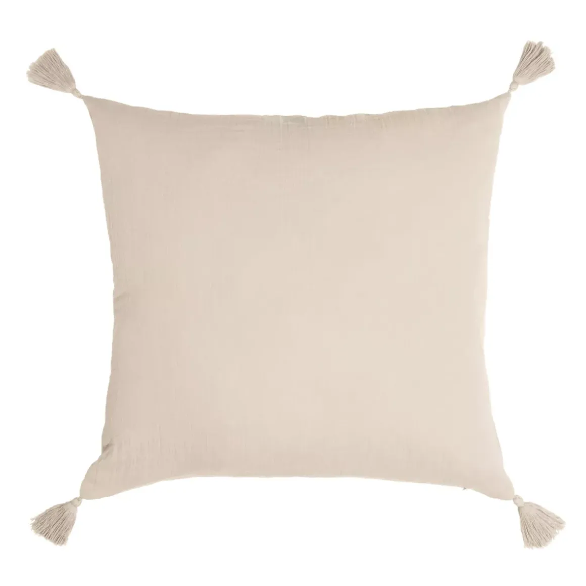 Cuscino quadrato in garza di cotone (60 x 60 cm) Gaïa Beige pampa