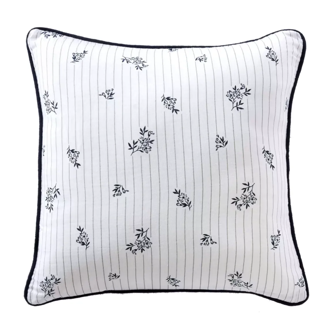 Cuscino Quadrato in Garza di Cotone (45 x 45 cm) Gaïa Iris Blu