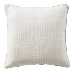 EMINZA Cuscini E Fodere-Cuscino quadrato in garza di cotone (45 x 45 cm) Gaïa vichy Beige