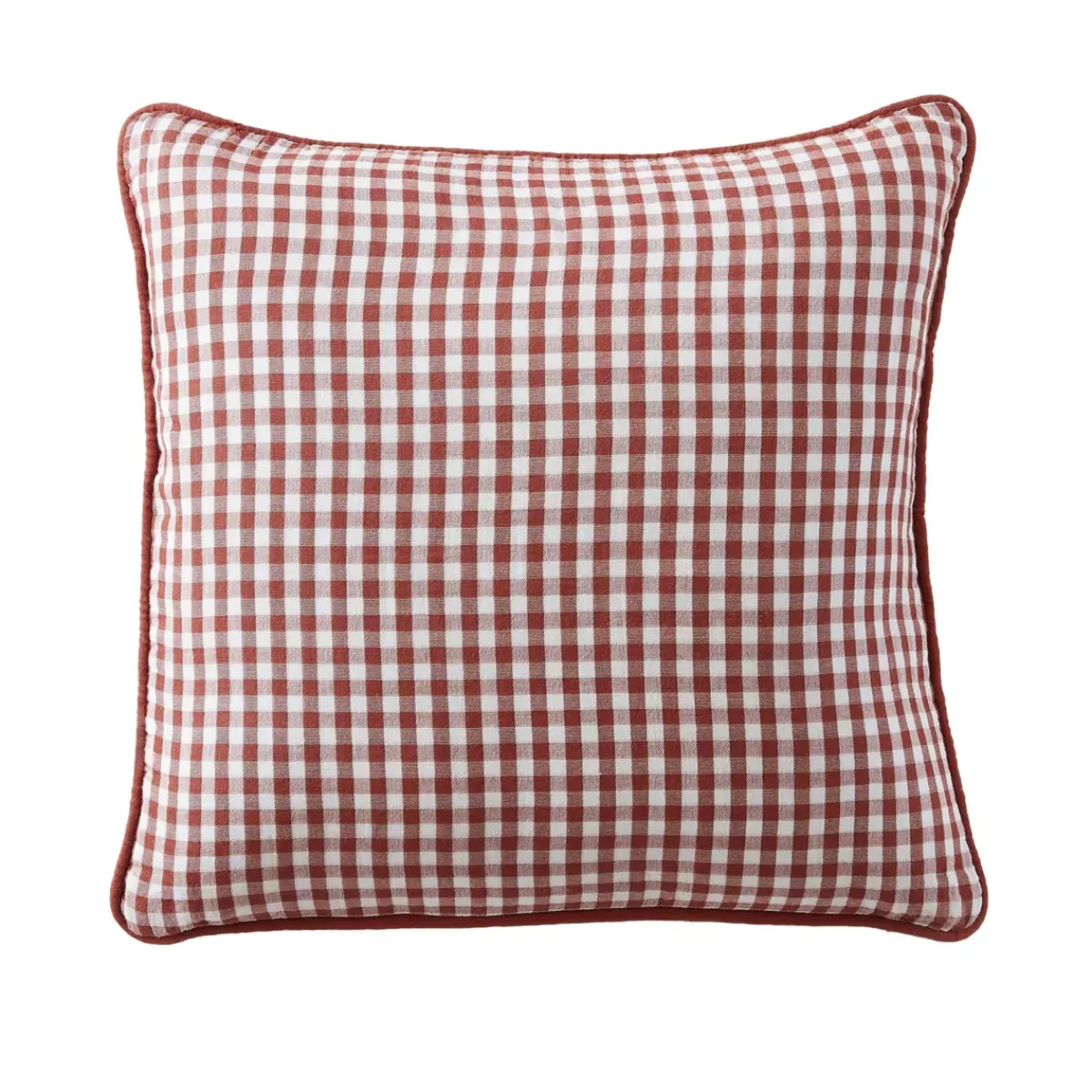 EMINZA Cuscini E Fodere-Cuscino quadrato in garza di cotone (45 x 45 cm) Gaïa vichy Terracotta