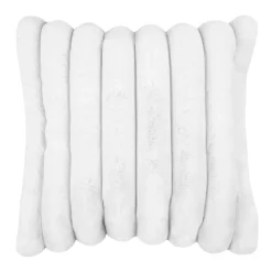 Cuscino quadrato in pelliccia sintetica (45 x 45 cm) Polary Bianco