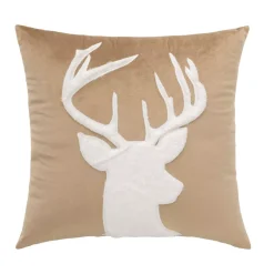 Cuscino quadrato in velluto (45 x 45 cm) Vik Sabbia beige