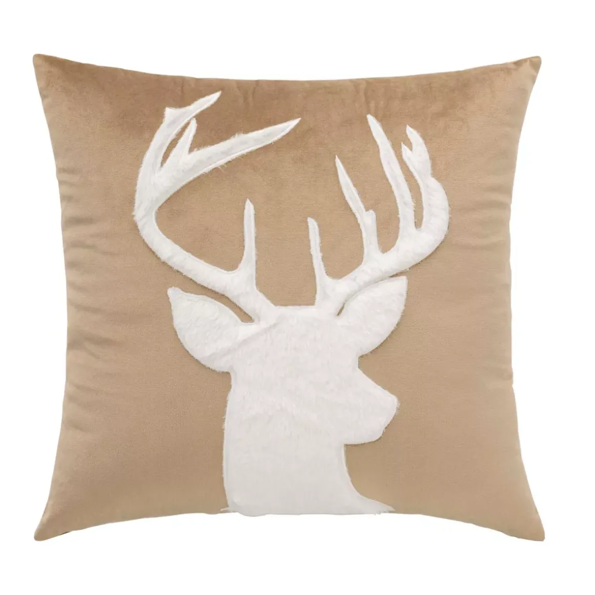 Cuscino quadrato in velluto (45 x 45 cm) Vik Sabbia beige