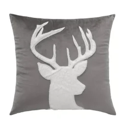 douceur d'intu017drieur Cuscini E Fodere-Cuscino quadrato in velluto (45 x 45 cm) Vik Grigio