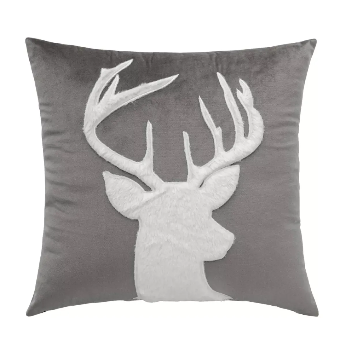 douceur d'intu017drieur Cuscini E Fodere-Cuscino quadrato in velluto (45 x 45 cm) Vik Grigio