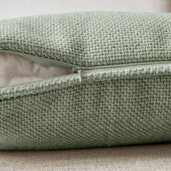 Cuscino quadrato tessuto (45 x 45 cm) Alba Verde rosmarino