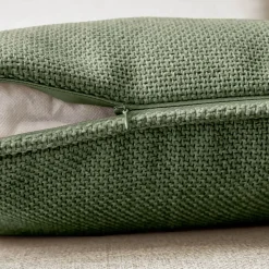 Cuscino quadrato tessuto (45 x 45 cm) Alba Verde cachi