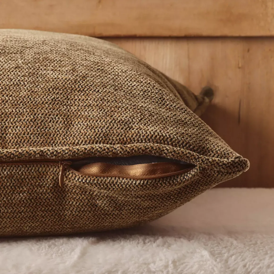 Cuscino quadrato tessuto (45 x 45 cm) Magnus Camel