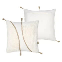 Cuscino quadrato tufted (45 x 45 cm) Blokken Ecru