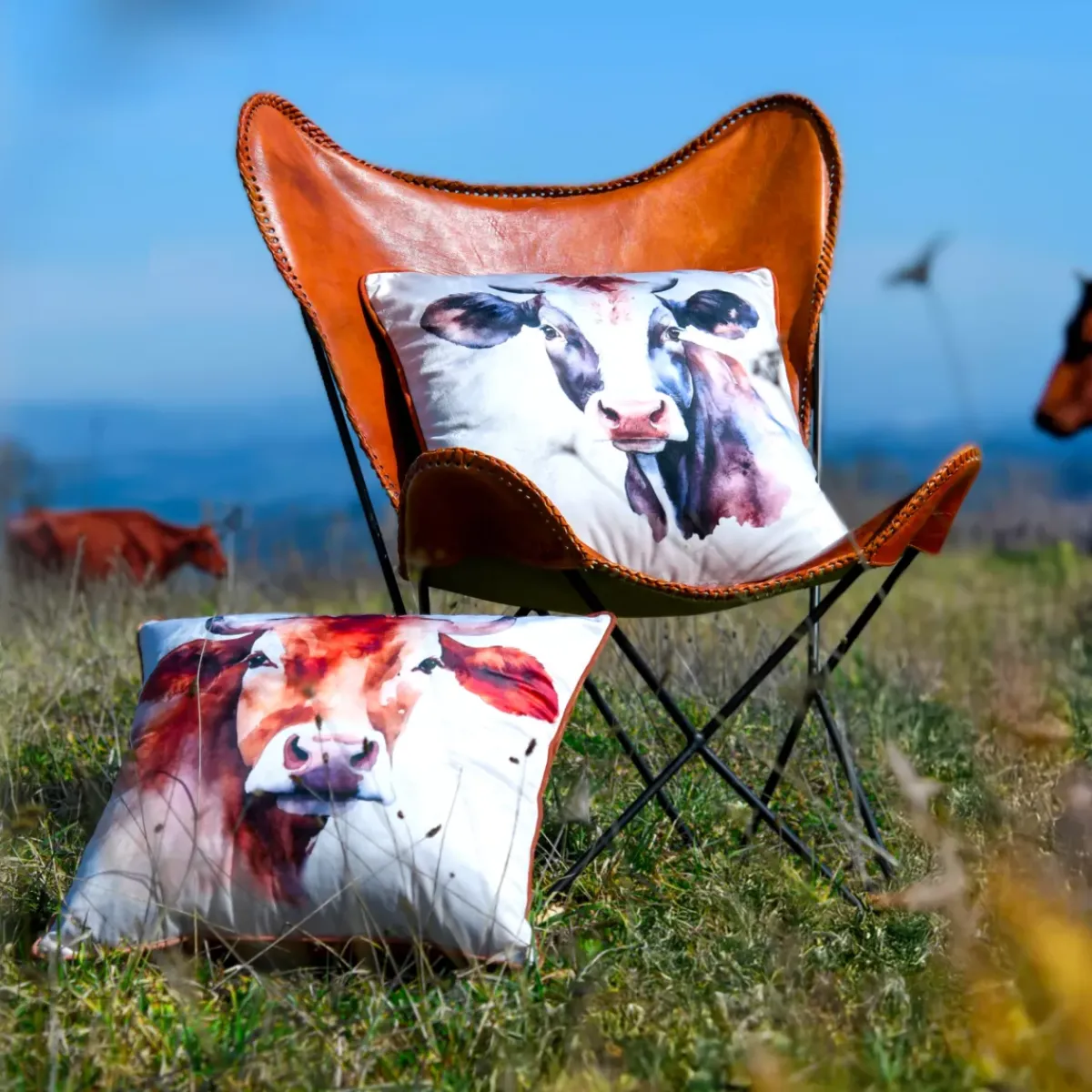 STOF Cuscini E Fodere-Cuscino quadrato (50 x 50 cm) Fernande scuro
