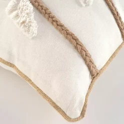 Cuscino rettangolare cotone (30 x 50 cm) Sahara Ecru