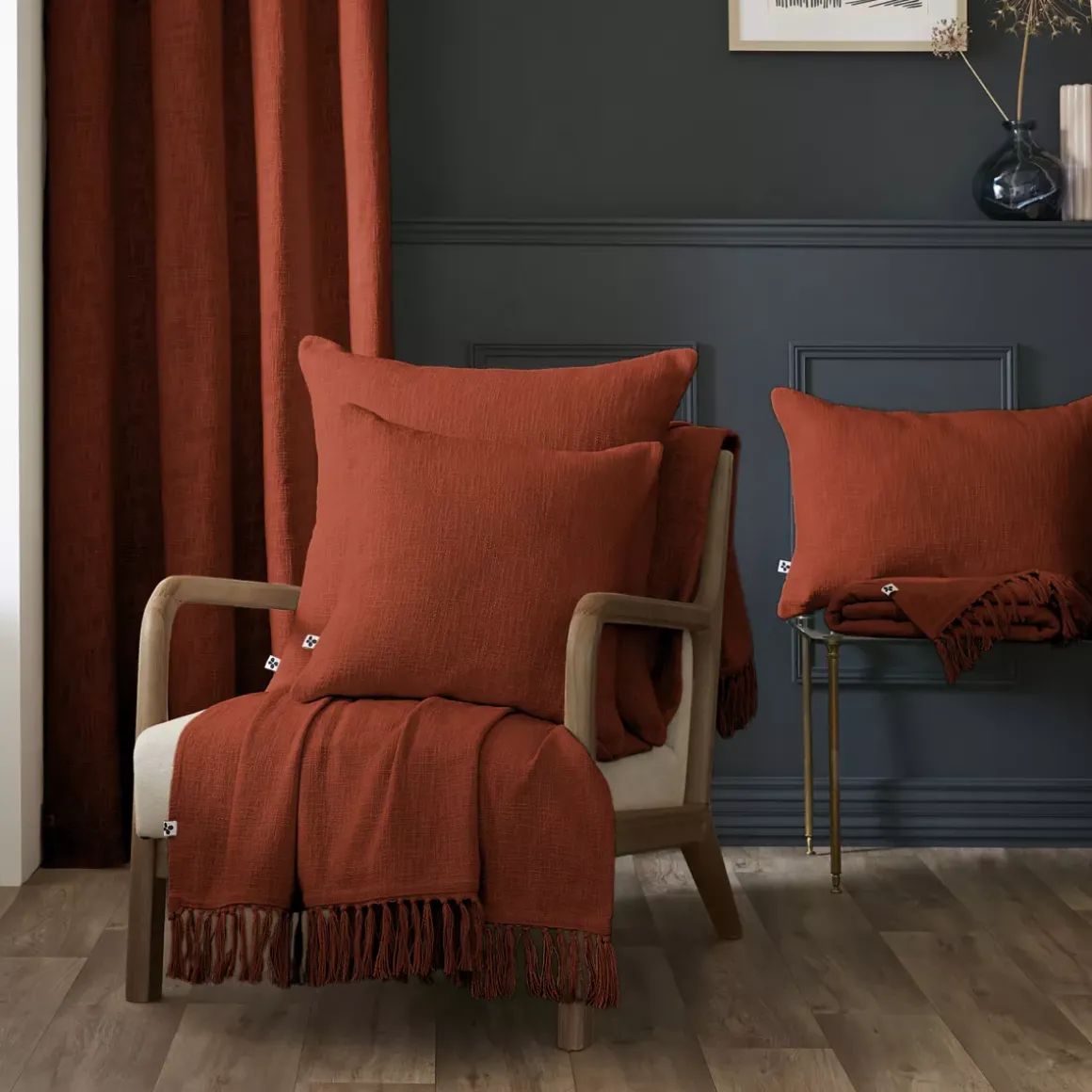 Cuscino rettangolare cotone (40 x 60 cm) Sixtine Terracotta