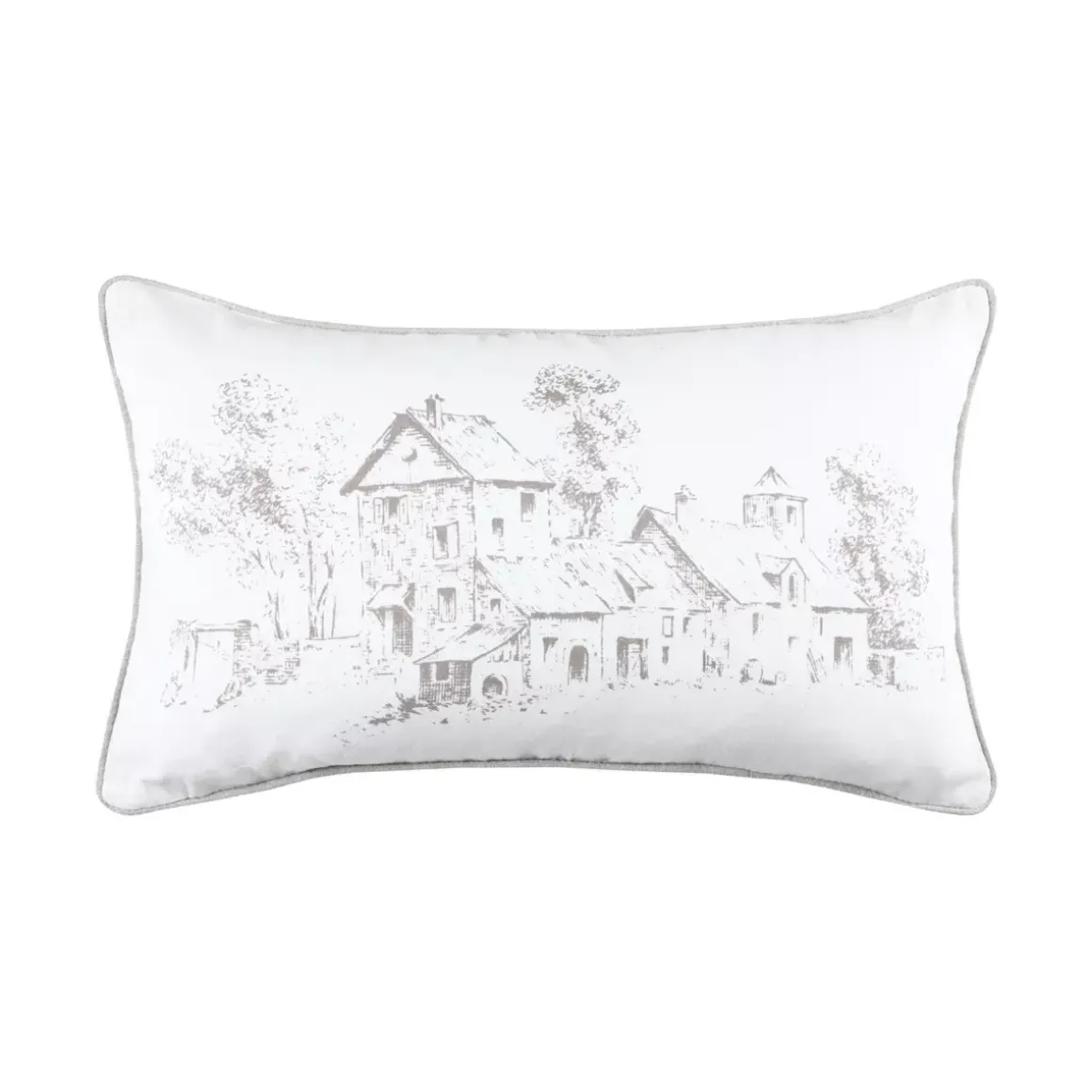 Cuscino rettangolare cotone (50 cm) Sophie Ecru