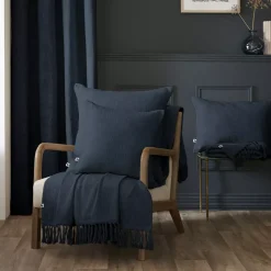 Cuscino rettangolare cotone (40 x 60 cm) Sixtine Blu notte