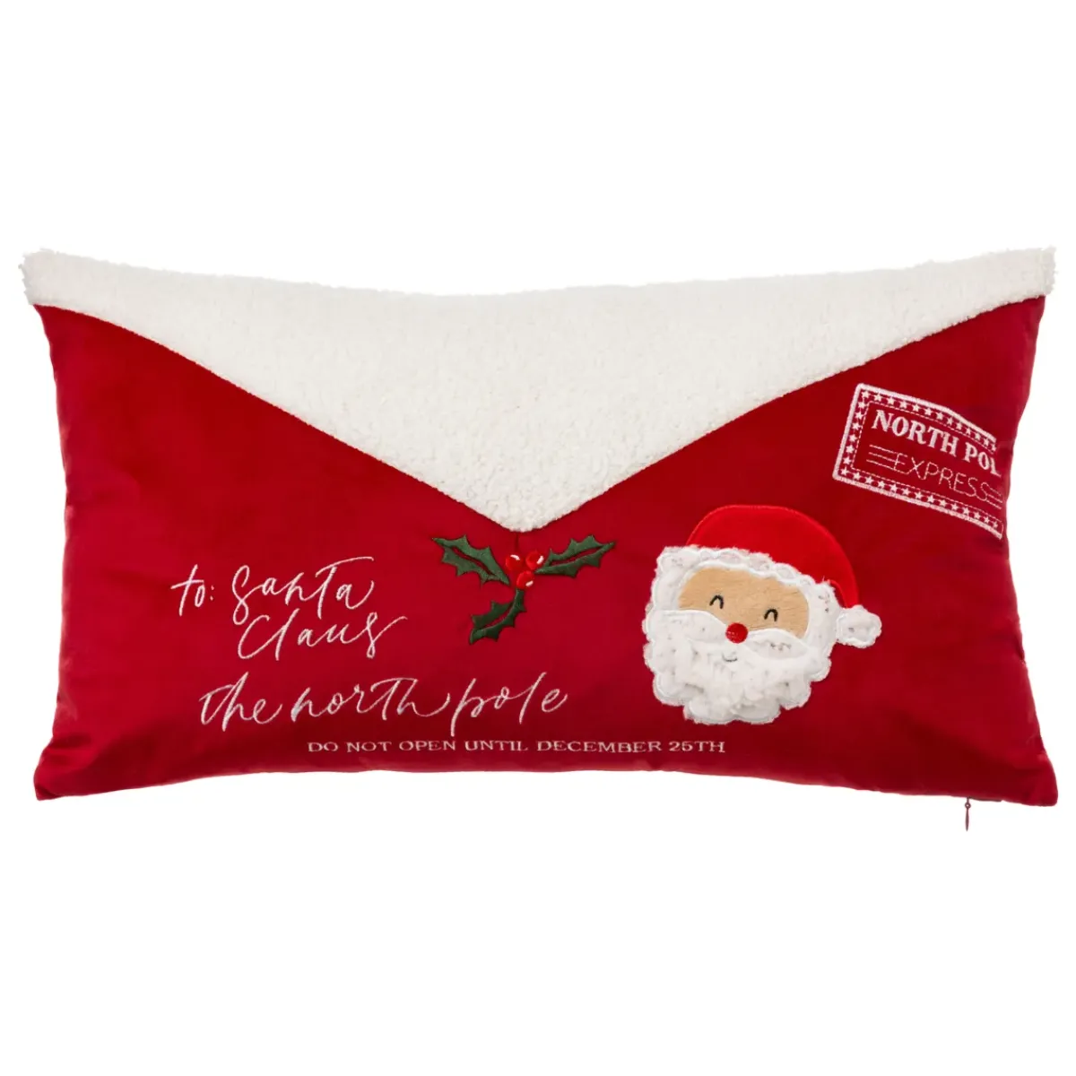 FEERIC LIGHTS Plaid E Cuscini Di Natale-Cuscino rettangolare di Natale (30 x 50 cm) Lettera a Babbo Natale