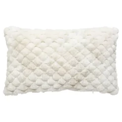 Cuscino rettangolare ecopelliccia (38 x 58 cm) Adriel Beige