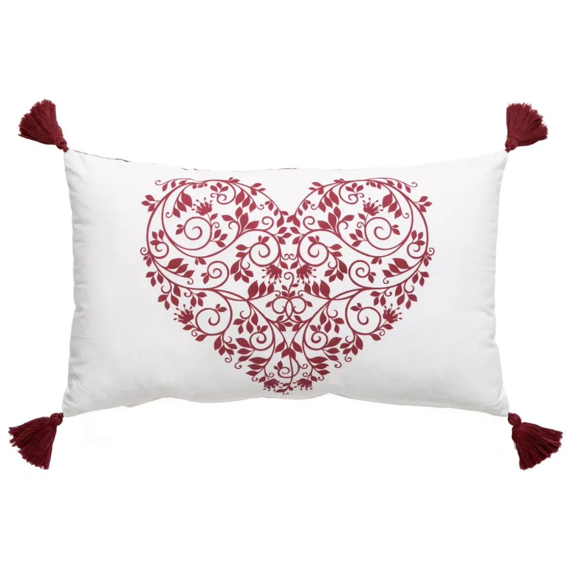 Cuscino rettangolare in cotone (30 x 50 cm) Megeve Rosso