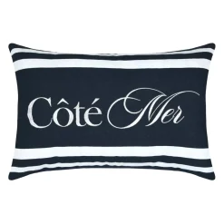 Cuscino Rettangolare in cotone (40 x 60 cm) Bordemer Blu navy