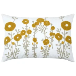 Cuscino rettangolare in cotone (40 x 60 cm) Camille Giallo senape