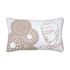 Cuscino rettangolare in cotone (30 x 50 cm) Mekong Bianco
