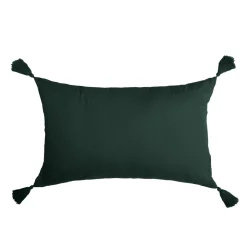 Cuscino rettangolare in doppia garza di cotone (40 x 60 cm) Gaïa Verde Abete