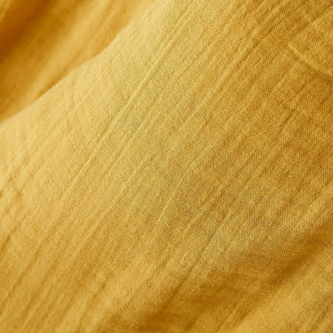 Cuscino rettangolare in garza di cotone (40 x 60 cm) Gaia Giallo zafferano