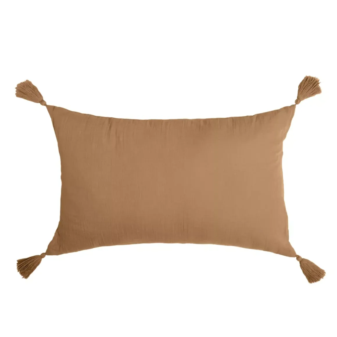 Cuscino rettangolare in garza di cotone (40 x 60 cm) Gaïa Camel