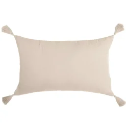 Cuscino rettangolare in garza di cotone (40 x 60 cm) Gaïa Beige pampa