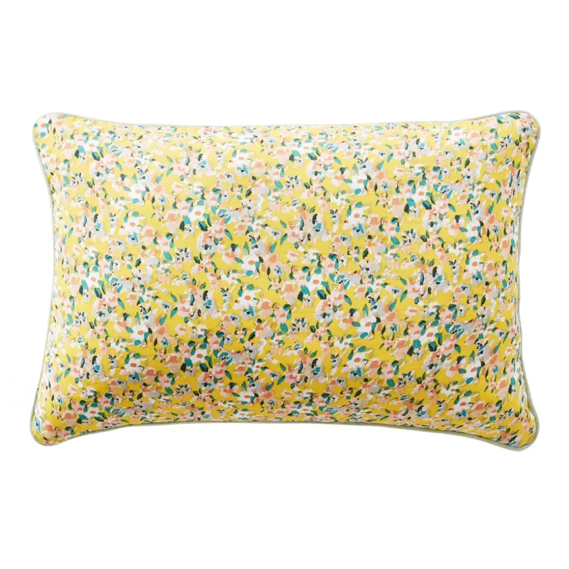 Cuscino rettangolare in garza di cotone (40 x 60 cm) Abigaël Giallo