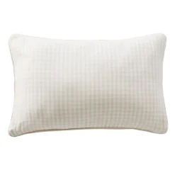EMINZA Cuscini E Fodere-Cuscino rettangolare in garza di cotone (40 x 60 cm) Gaïa vichy Beige