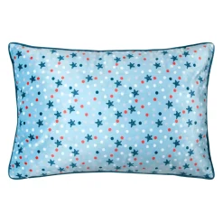 Cuscino rettangolare per bambini in velluto (40 x 60 cm) Moby Blu