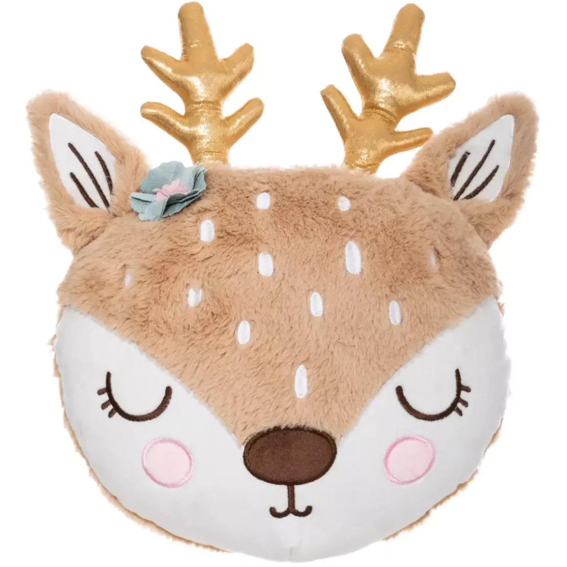 Cuscino rotondo bambini (30 cm) Testa di Cerva Tortora