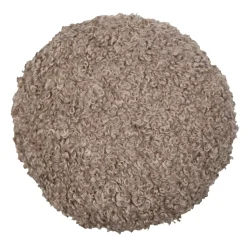 Cuscino rotondo bouclé (40 cm) Cosylife Tortora