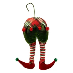 CHRISTMAS DREAM Addobbi Natalizi-Decorazione da appendere di Natale in tessuto (H30 cm) Gambe di Folletto buffone