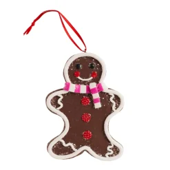 CHRISTMAS DREAM Addobbi Natalizi-Decorazione da appendere di Natale (H8 cm) Manala pan di spezie Cioccolato