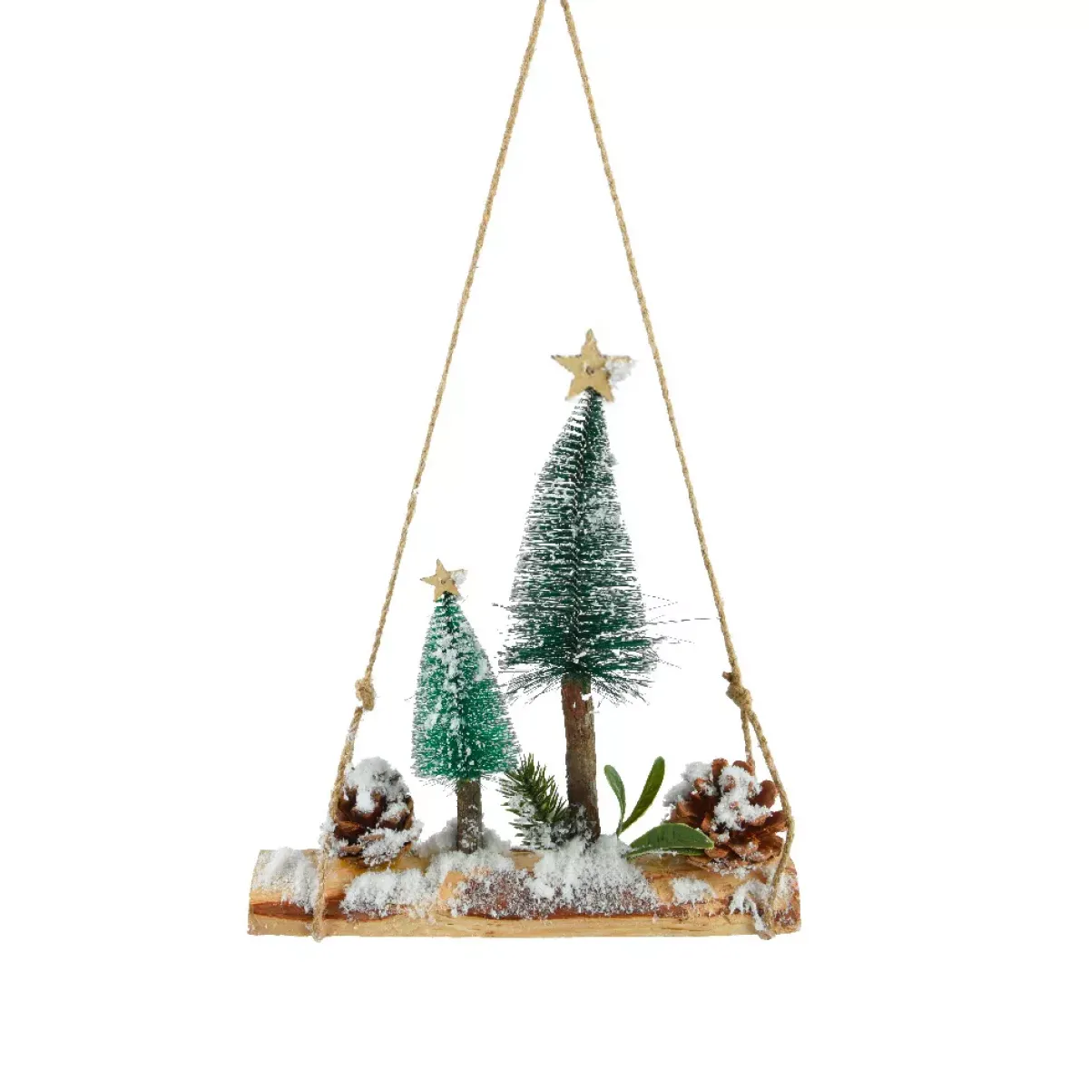 KAEMINGK Decorazioni E Oggetti Natalizi-Decorazione da appendere in legno (H28 cm) Foresta innevata,