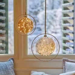 KAEMINGK Decorazioni E Oggetti Natalizi|Oggetti Decorativi E Illuminati-Decorazione da appendere luminosa a pile 30 LED (D20 cm) Luna d'Inverno /bianco caldo