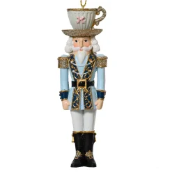 KAEMINGK Addobbi Natalizi-Decorazione di Natale sospesa (H12 cm) Schiaccianoci Tea time e bianco