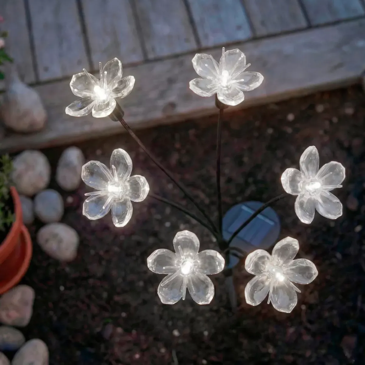 KAEMINGK Luci Per Esterno-Decorazione luminosa Solare da infilare nel terreno (H70 cm) Flowers