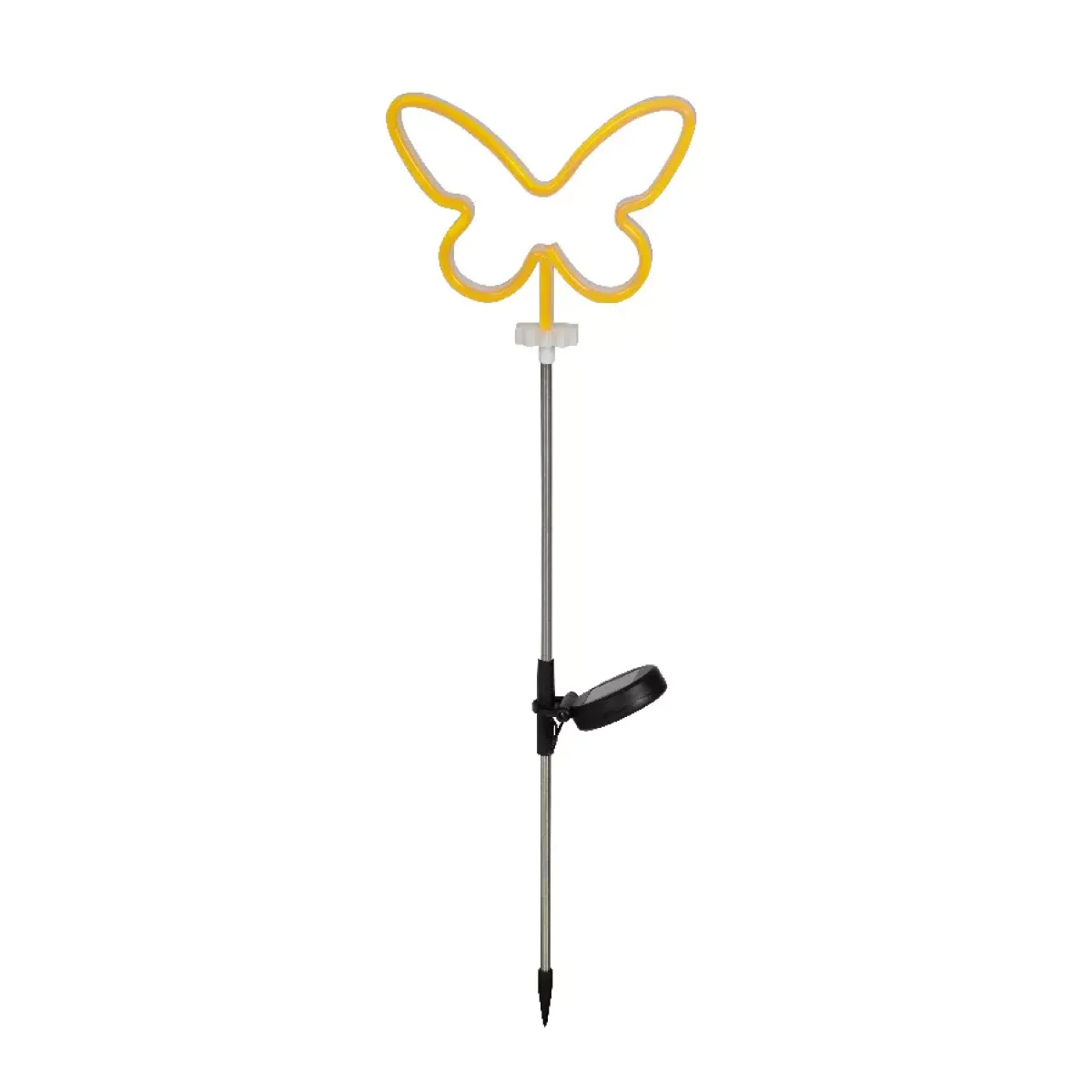 KAEMINGK Luci Per Esterno-Decorazione luminosa Solare da infilare nel terreno (H65 cm) Farfalla neon Gialla