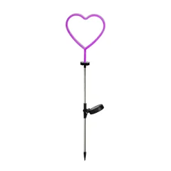 KAEMINGK Luci Per Esterno-Decorazione luminosa Solare da infilare nel terreno (H72 cm) Cuore neon