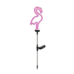 KAEMINGK Luci Per Esterno-Decorazione luminosa Solare da infilare nel terreno (H74 cm) neon Fenicottero