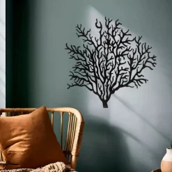EMINZA Quadri & Decorazioni Murali-Decorazione murale in metallo (Alt 56 cm) Corallo