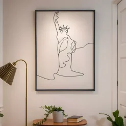 EMINZA Quadri & Decorazioni Murali-Decorazione murale in metallo (Alt 80 cm) Statuta della Libertà