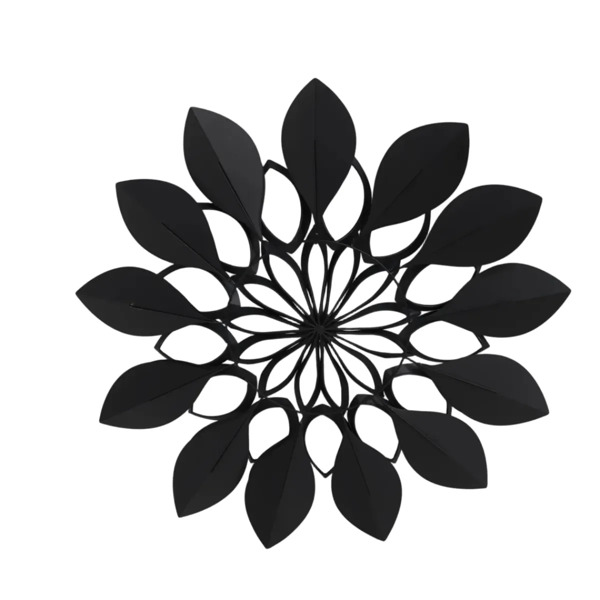 EMINZA Quadri & Decorazioni Murali-Decorazione murale in metallo (D91 cm) Fiore e marrone