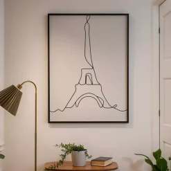 EMINZA Quadri & Decorazioni Murali-Decorazione murale in metallo (Alt 80 cm) Torre Eiffel