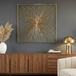 EMINZA Quadri & Decorazioni Murali-Decorazione murale in metallo (71 cm) Helionis