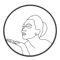 EMINZA Quadri & Decorazioni Murali-Decorazione murale rotonda in metallo (D60 cm) Woman